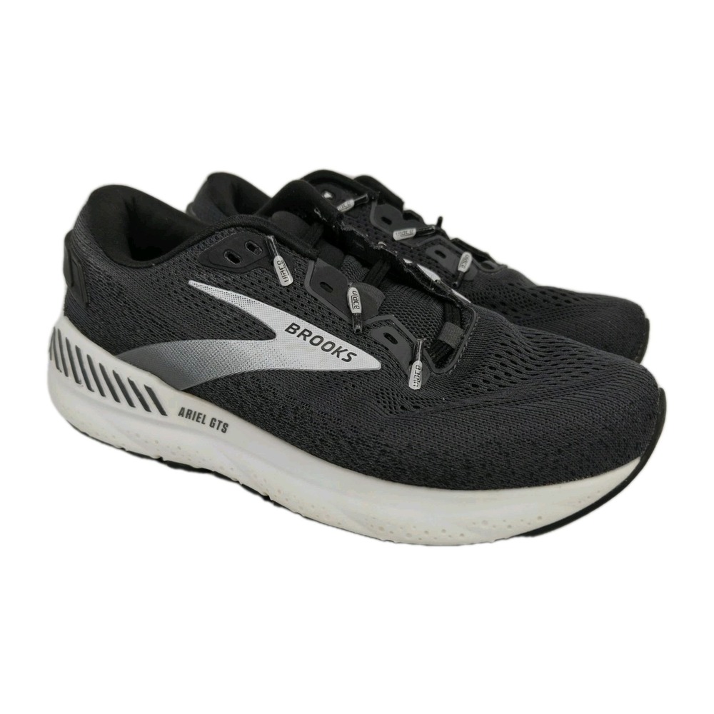 Brooks ARIEL 24 GTS Running Sneakers Women's Size 8 Wide Black White *No Insoles